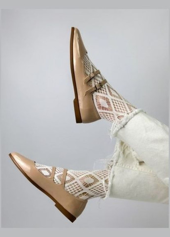 Жіночі балетки CHICLY | бежеві однотонні (297439089)