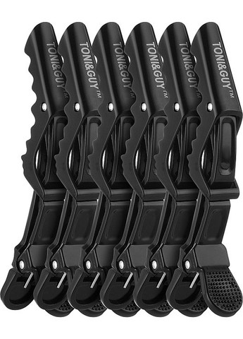 Перукарський затискач для волосся, чорний 6шт (414585-27234120) MARI N. (368613622)