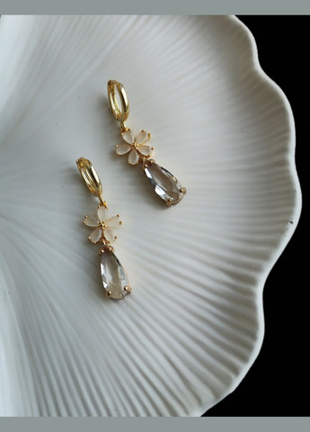 Ніжні весільні сережки з кришталевими підвісками (SB-0054) Ksenija Vitali (290187210)