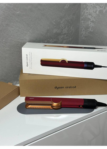 Выравниватель для волос Airstrait бордовый для сушки и выравнивания волос с ионизацией, premium copier, гарантия 12 мм Dyson (370639630)