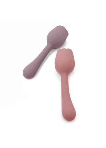 Вібратор у формі тюльпану з вакуумною стимуляцією Velvet Lure Рожевий Sweet Em (298050672)