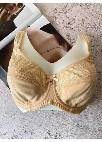 Бежевый бюстгальтер на чашку g без поролона бежевый Lanny Mode