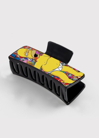 Заколка крабик для волосся жіноча затискач шпилька Мультсеріал Сімпсони #003 чорна No Brand (315630740)