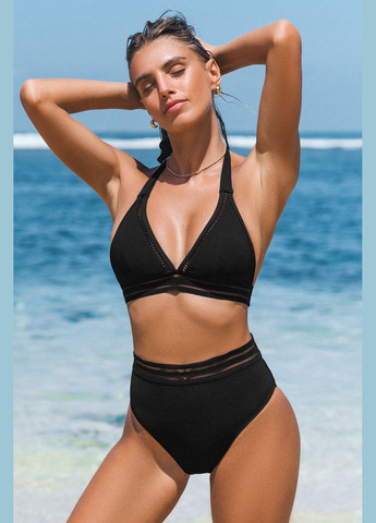 Черные купальные трусики однотонные CUPSHE