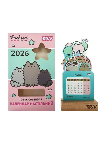 Календарь настольный 2026 Pusheen 270265 10.6х23.5 см Yes (370548630)