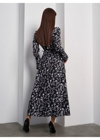 Черное платье sa-588 черное ISSA PLUS однотонное