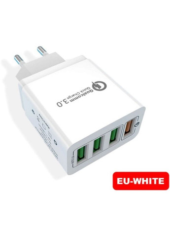 Зарядний пристрій Mirrow 4 USB Super Charge/Quick Charge (АС050564) No Brand (330778786)