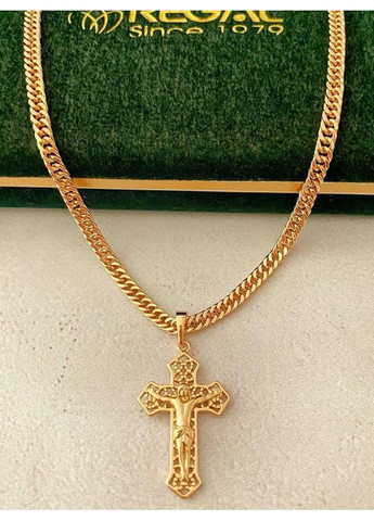 Позолочений Ланцюжок 50см + Хрестик. Позолота No Brand (358202307)