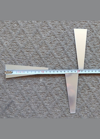 Пластикові наклейки срібно - чорні 30 см 33 шт набір Б167-30 No Brand (302241990)