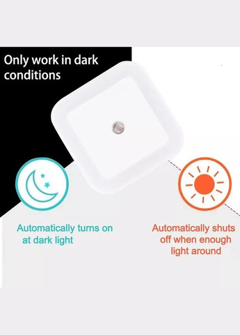 Светодиодный ночник с датчиком на освещение No Brand (308254386)