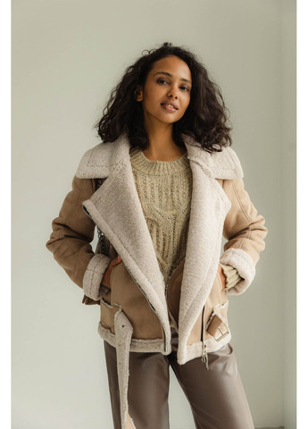 Бежева демісезонна косуха-авіатор 2090.5500 Seventeen