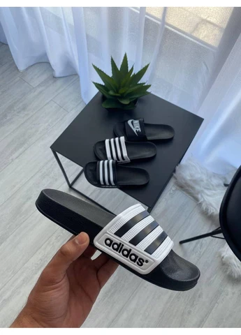 Белые летние кроссовки adidas black white 4 адидас No Brand