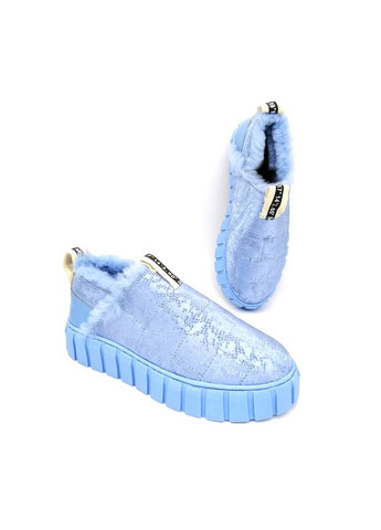 Женские короткие кожаные угги голубые. Nemca (364274808)