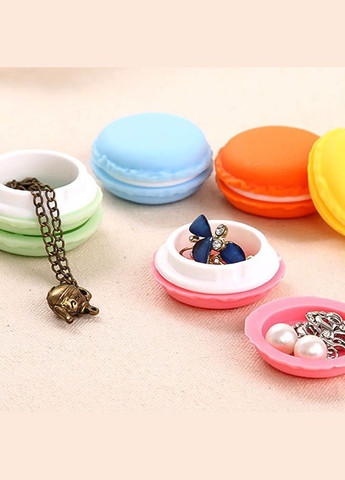 Мини коробочка органайзер для украшений в виде макаруна желтая(IY0002_1) No Brand (327416702)