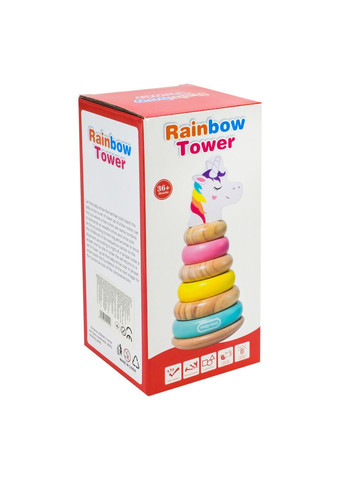 Дерев'яна розвиваюча пірамідка для дітей - No Brand C15012 (371924335)