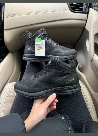 Кроссовки зимние женские и мужские Nike Zoom Structure 37x winter Gore-Tex black cordura | Найк Зум черные кордура No Brand чёрные зима (311225872)