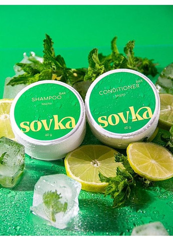 Твердий шампунь Mojito Shampoo 60g (1370508-31105827) Sovka Skincare (368623241)