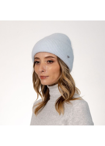 Шапка бини женская ангора голубая RACHEL LuckyLOOK 266-414 (322789941)