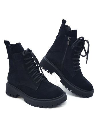 Жіночі черевики зимові чорні замшеві FS-14-12 24 см (р) Foot Step (267313510)