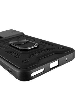 Чохол для G Play 4G (2024) броньований з кільцем зі шторкою на камеру на моторола г плей чорний rg1 Motorola (366023112)