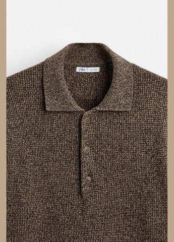 Коричневый зимний светр Zara поло 6674/318 Khaki