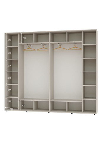 Шафа-купе чотиридверна 300*45*230 Кашемір 2 ДСП/2 Дзеркала Алекса (360461578)
