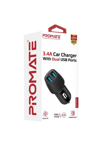 Автомобильное зарядное устройство для Voltrip-Duo Black Promate (336953894)