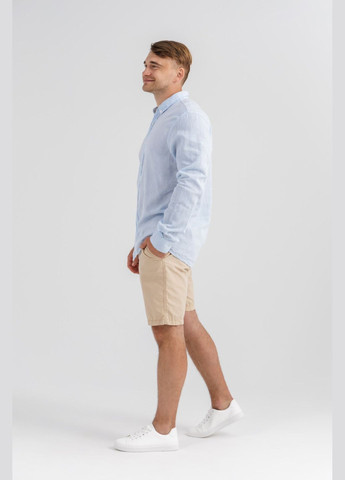 Голубой кэжуал рубашка однотонная Figo