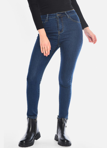 Джинсы женские скинни темно-синего цвета Let's Shop - (315746996)