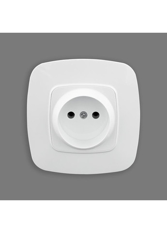 Розетка белая 1-я без заземления Horoz No Brand (361149971)