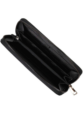 Женский кошелек из натуральной гладкой кожи с монетницей 22054 Черный Bond (306881474)