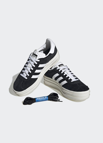Кросівки Gazelle Bold adidas чорні всесезони (333143757)