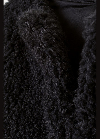 Черная демисезонная куртка демисезонная с искуственого меха для женщины divided 0663176-005 куртка-лайнер H&M