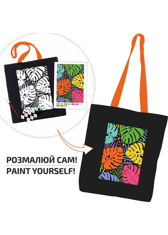 Набор раскраска черная «Тропические листья» хлопок 240 г/м2 38х42см Rosa Talent (362661325)