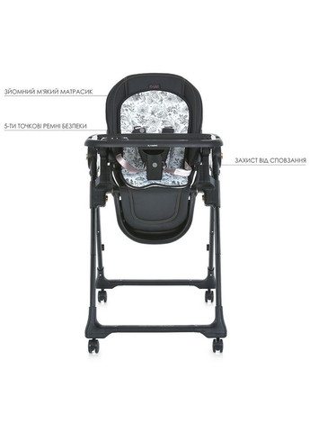 Стульчик для кормления Crystal ME-1037-B-Black-Gold с золотистым El Camino (341249296)