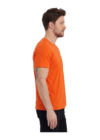 Оранжевая футболка базовая мужская combined blank apparel турция No Brand