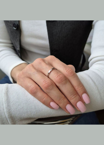 Серебряное кольцо с Белым камнем размер серебро 925 пробы Родированное 1593/2 0.77г No Brand (353308921)