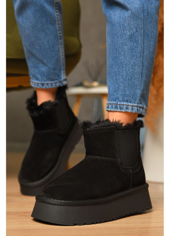 Уггі жіночі на хутрі чорного кольору Let's Shop (369929213)