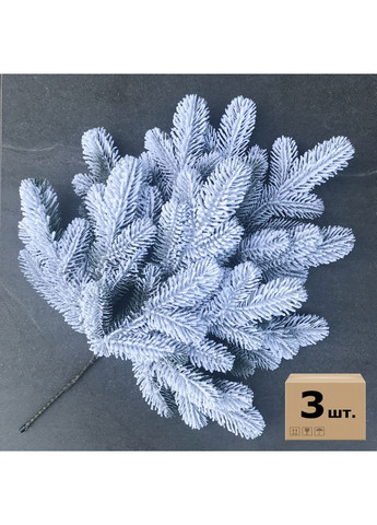 Гілка ялинки штучна SGH Lux 60 см засніжена (упаковка 3 штуки) HVOYA (370439117)