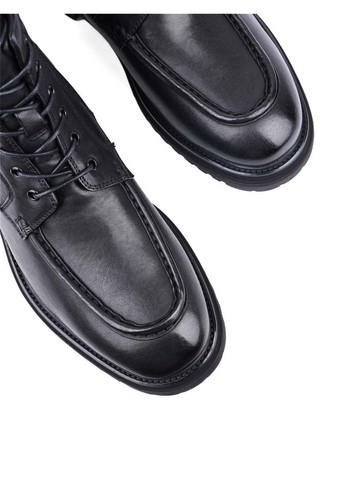 Черные зимние мужские ботинки e125-2-b249 черная кожа Miguel Miratez