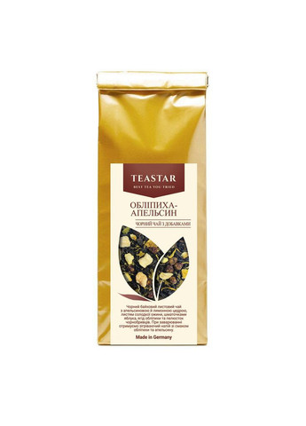 Чай Обліпиха-апельсин чорний розсипний 50г 63756 Tea Star (284722832)