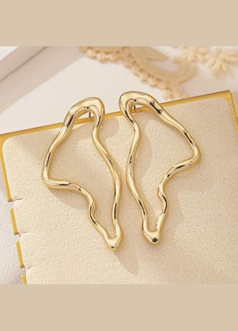 Великі акцентні сережки No Brand Текучий метал (327419581)