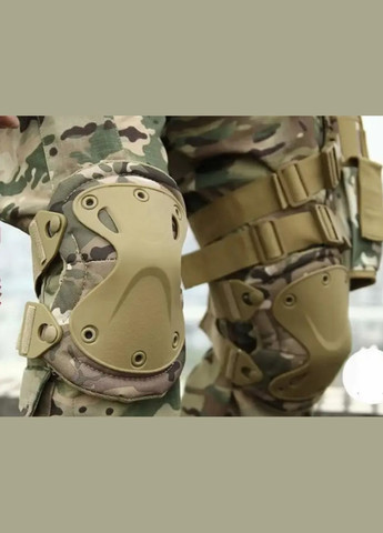 Військовий набір наколінники з налокітниками 4 штуки на гумці, тактичний захист колін та ліктів Мультикам No Brand (326800205)
