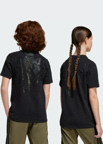 Чорна демісезонна футболка x marvel superheroes graphic kids adidas