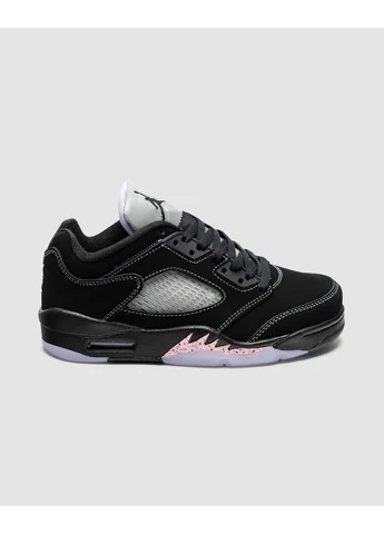 КРОССОВКИ ЖЕНСКИЕ NIKE AIR JORDAN 5 LOW DONGDAN BLACK НАЙК АИР ДЖОРДАН ЧЕРНЫЕ No Brand чёрные демисезоны (391958241)