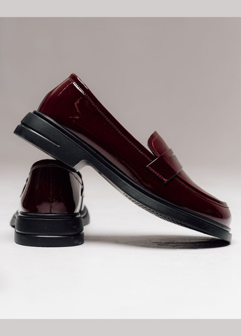 Melanda.M Класичні лофери Melanda лакова шкіра бордовий з натуральна шкіра, — всесезон (324217711)