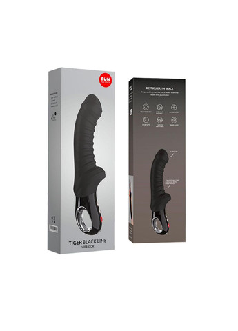 Вибратор для точки G Fun Factory TIGER black, ребристый, подходит для анальной стимуляции No Brand (366878304)