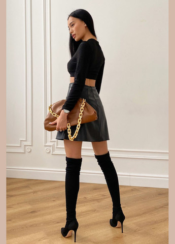 Черная повседневная, кэжуал юбка Liton