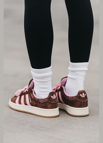 Кросівки жіночі Adidas Campus 00s brown pink | Адідас Кампус коричневі рожеві No Brand коричневі всесезони (315018933)