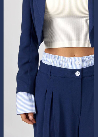 Брючний костюм з коротким жакетом Lurex Костюм-двойка (327218366)